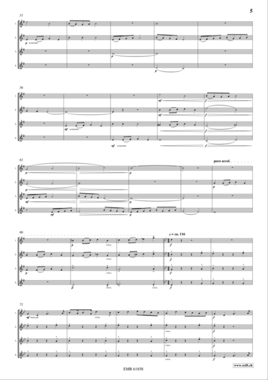 A Christmas Fantasy Euphonium Quartet scores gallery preview page 6