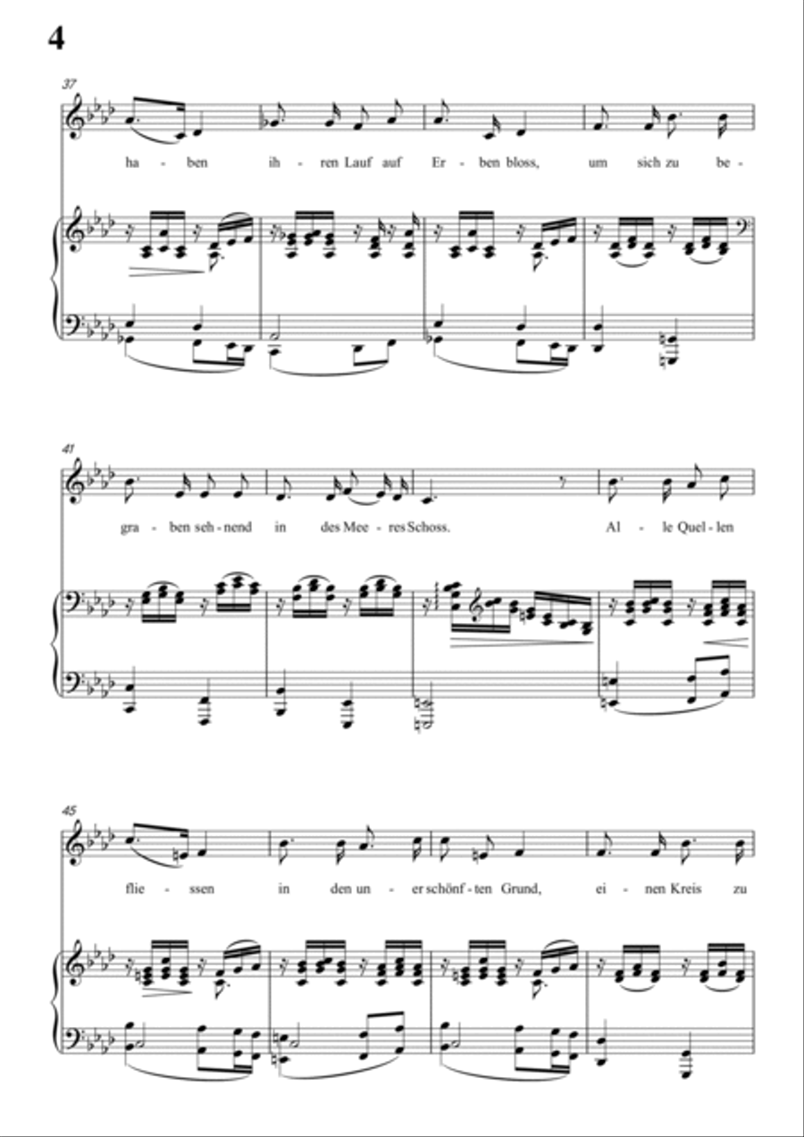 Schumann-Rose,Meer und Sonne in A♭ Major for Voice and Piano Voice Solo scores gallery preview page 5