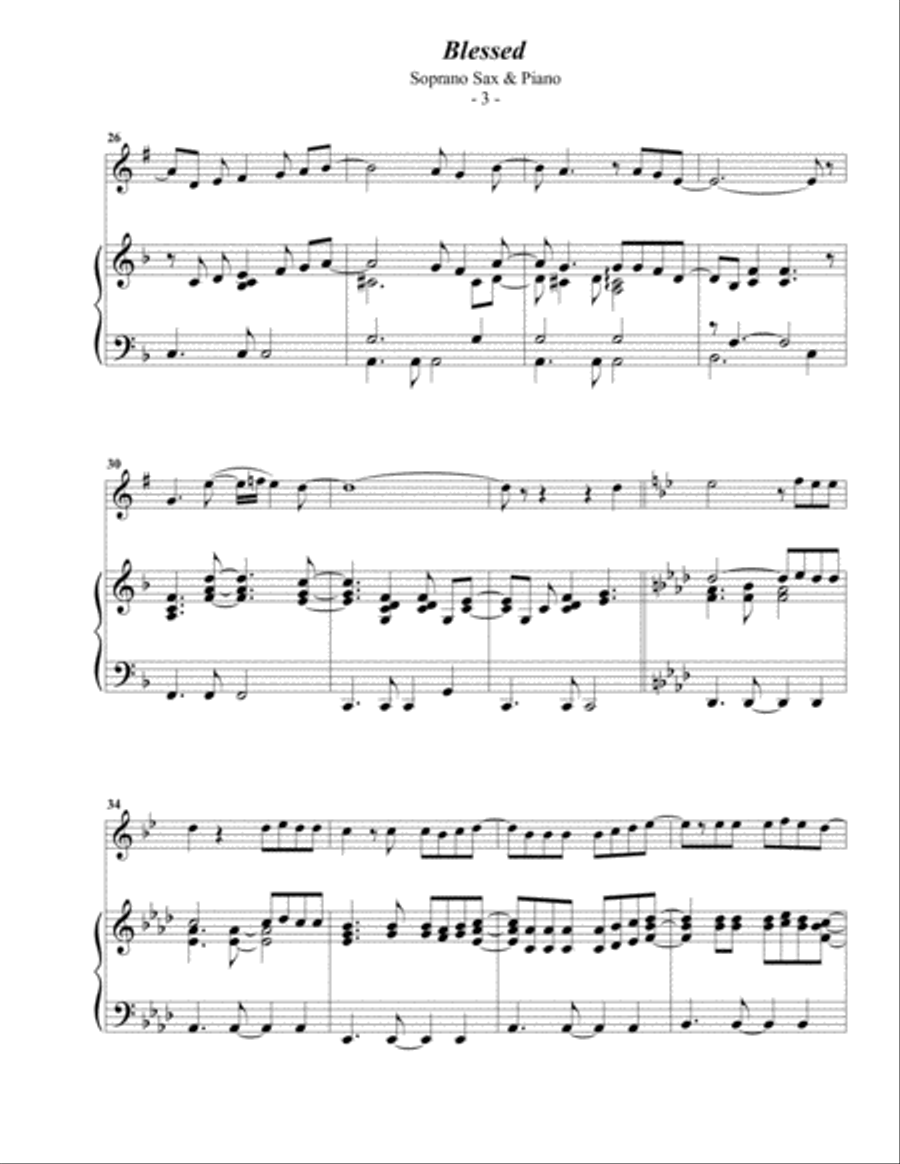 Blessed Soprano Saxophone scores gallery preview page 3