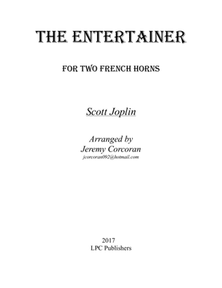 Book cover for The Entertainer for Two French Horns