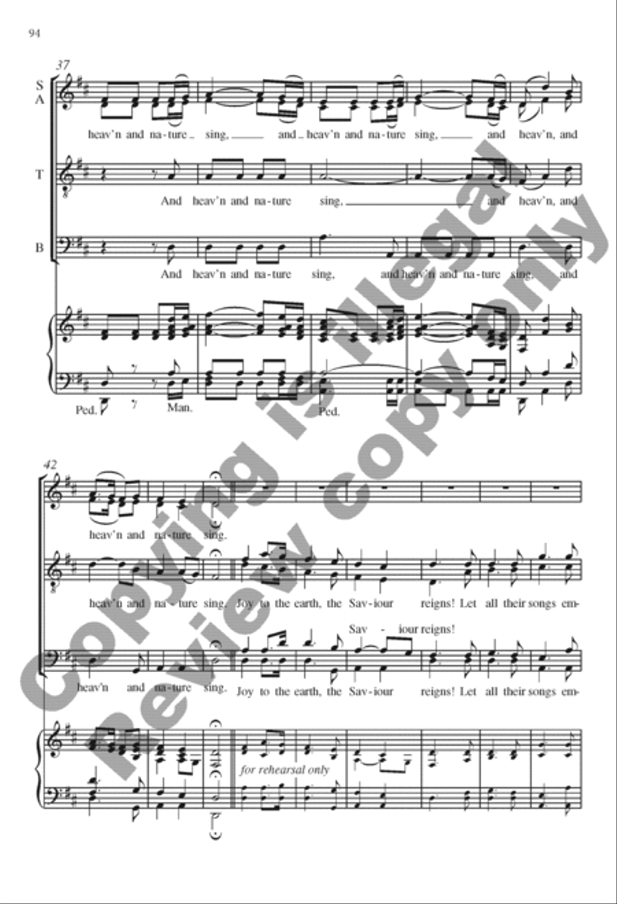 The Snow Lay On the Ground: Nine Festive Carol Settings 4-Part scores gallery preview page 49