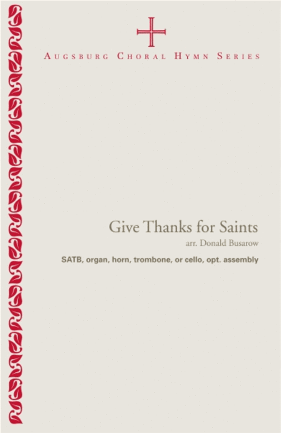 Give Thanks For Saints Give Thanks For Saints 4-Part scores gallery preview page 1
