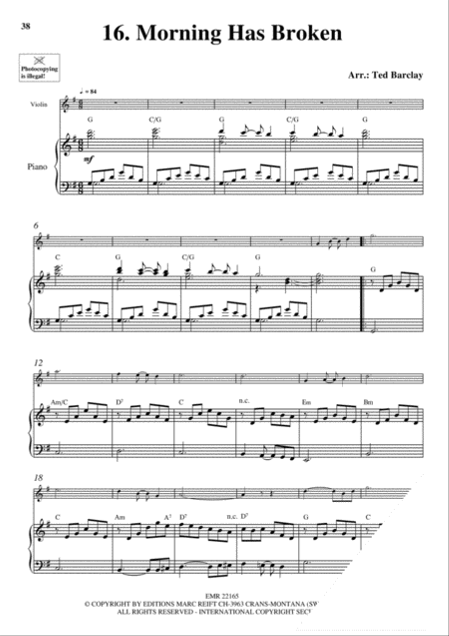 20 Greatest Slow Melodies Violin Solo scores gallery preview page 18