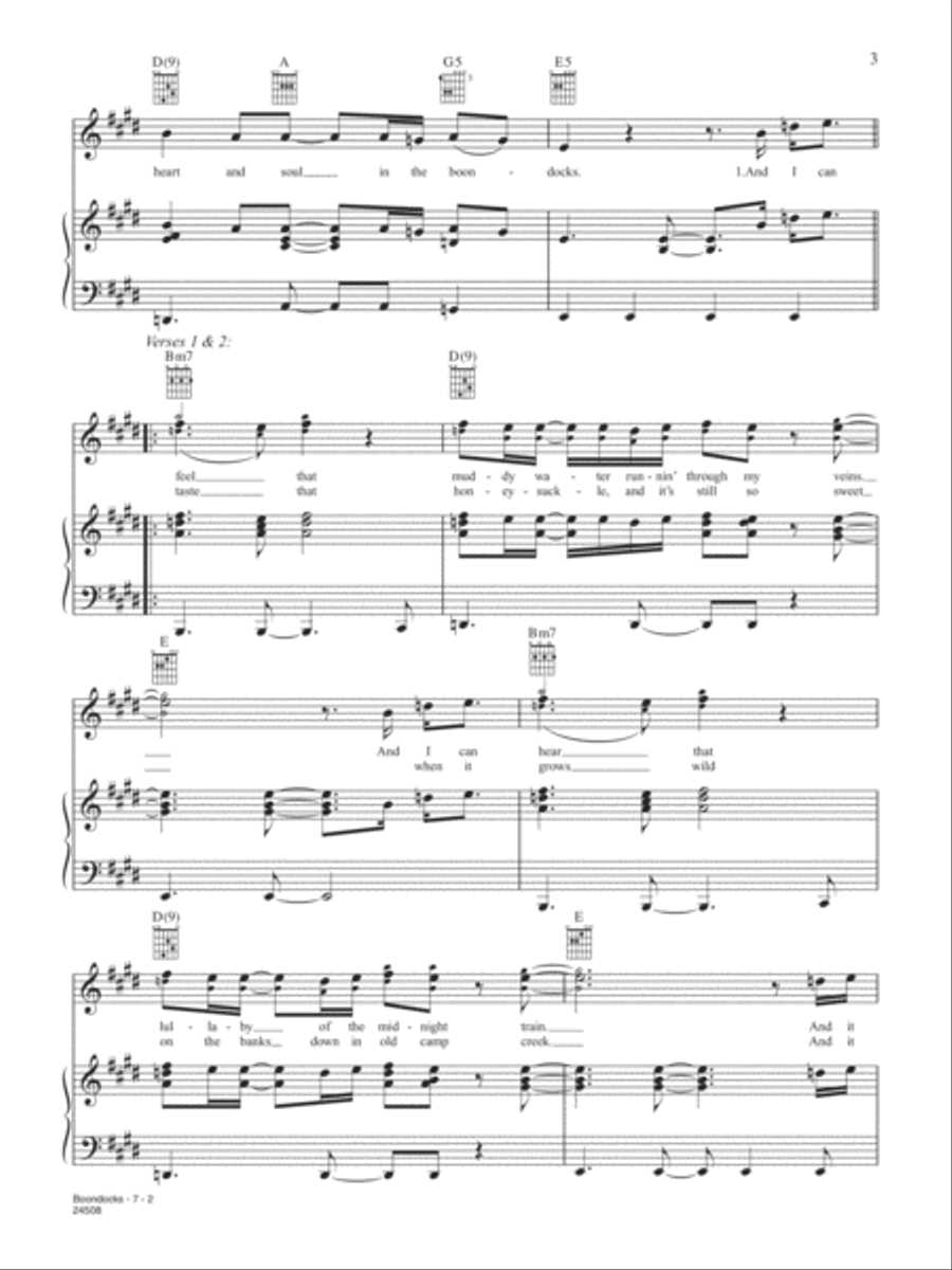 Boondocks Boondocks Piano, Vocal, Guitar scores gallery preview page 2