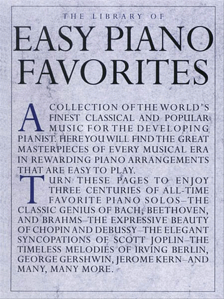 The Library of Easy Piano Favorites Easy Piano scores gallery preview page 1