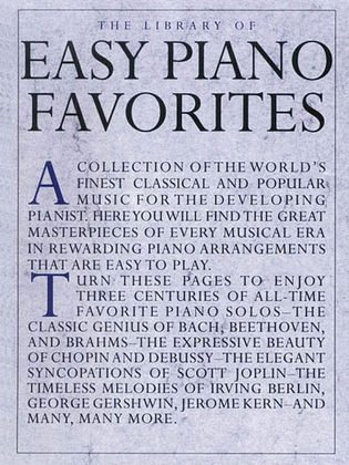 Book cover for The Library of Easy Piano Favorites