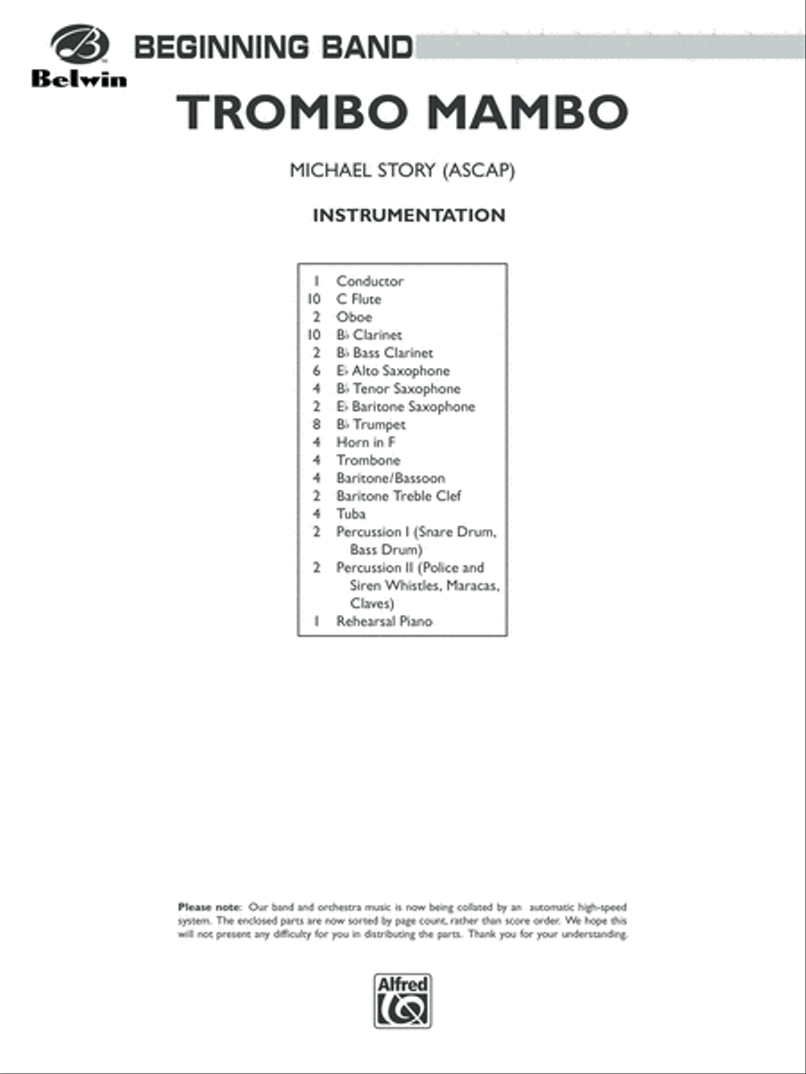 Trombo Mambo (Trombone Feature): Score Concert Band scores gallery preview page 1