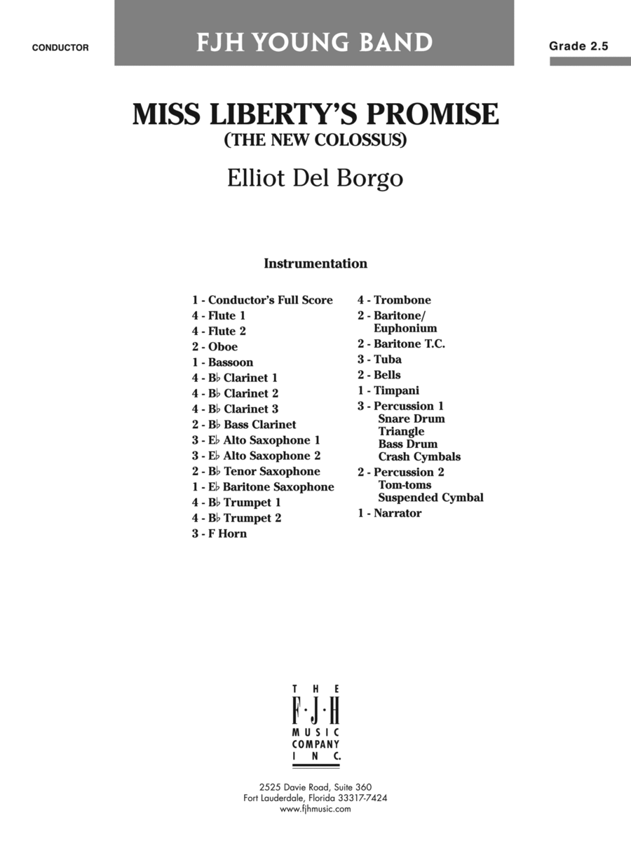 Miss Liberty's Promise: Score Concert Band scores gallery preview page 1