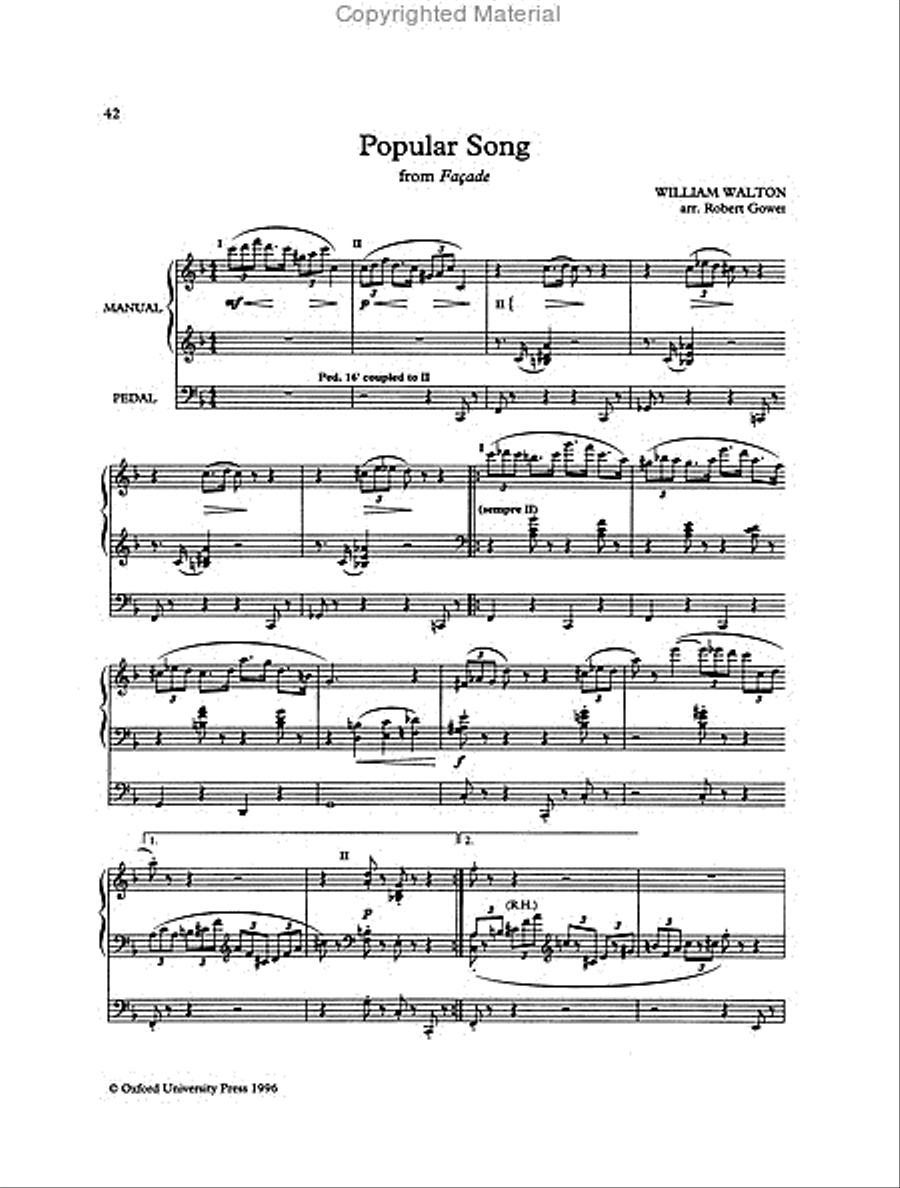 Walton Organ Album Organ scores gallery preview page 4