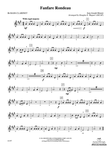 Fanfare Rondeau: B-flat Bass Clarinet