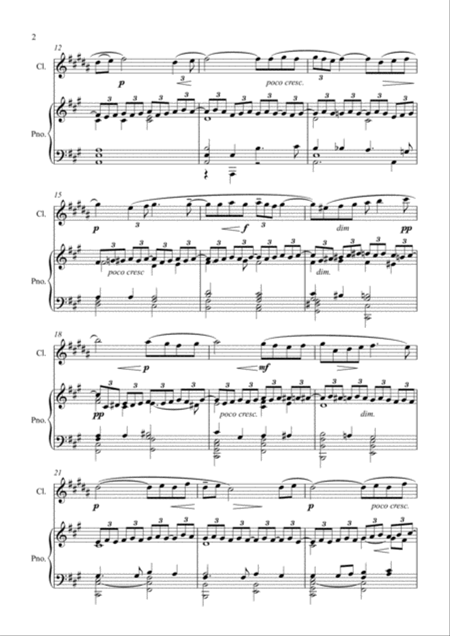 Rachmaninoff: Adagio from Symphony No. 2 for Clarinet and Piano (Arr. Seunghee Lee) image number null