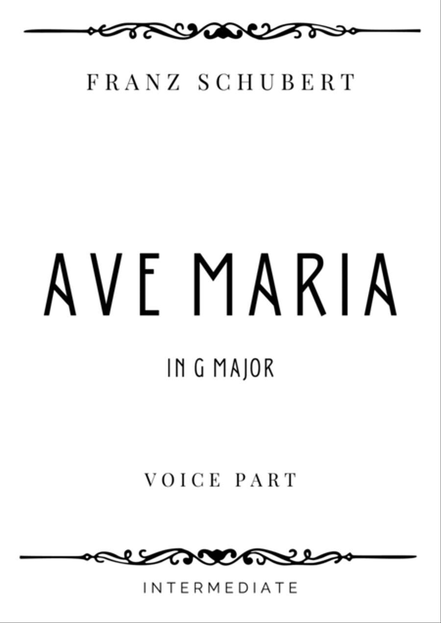 Schubert - Ave Maria in G Major - Intermediate Voice scores gallery preview page 4