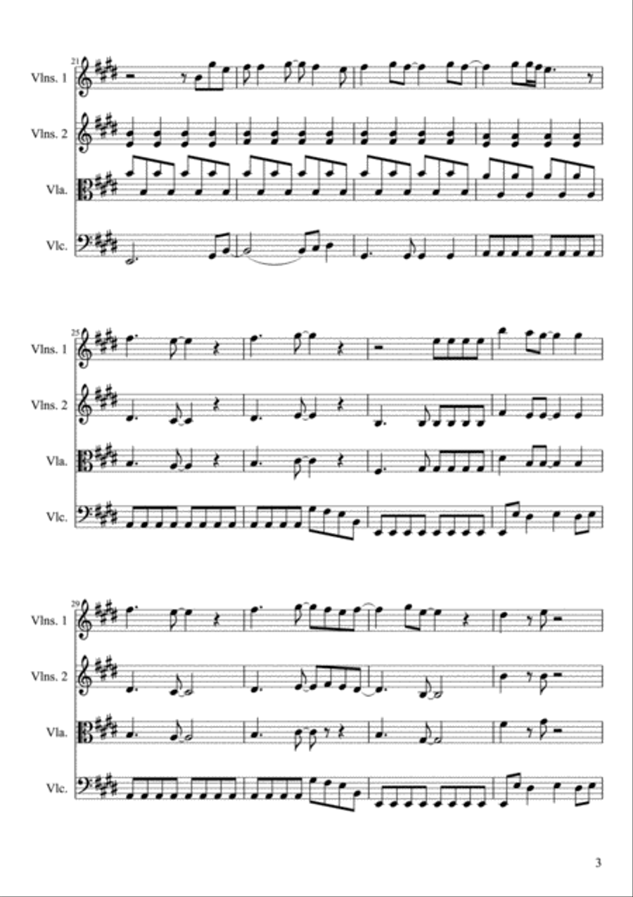 Don't Stop Believin' Don't Stop Believin' String Quartet scores gallery preview page 3