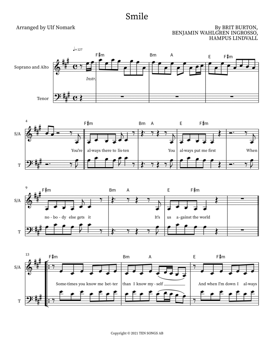Smile 3-Part scores gallery preview page 1