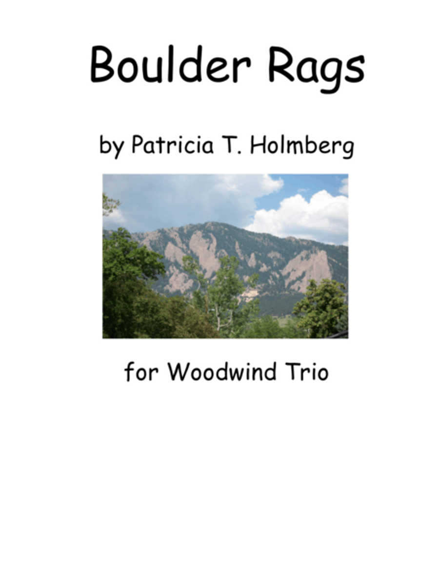 Boulder Rags, Arr. for Flute, Clarinet and Bassoon CLARINET PART Bassoon scores gallery preview page 1