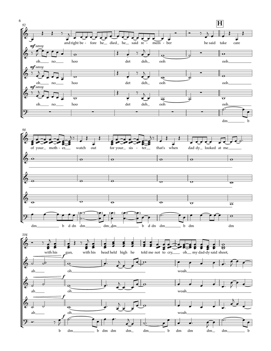 Daddy Lessons SSAA scores gallery preview page 6