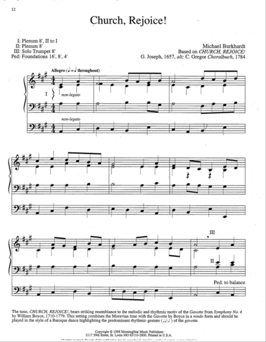 Three Hymns of the Moravian Tradition Organ scores gallery preview page 4