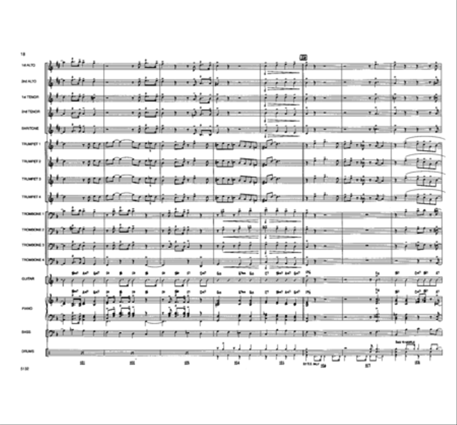 A Shuffle for Uncle Guido Jazz Ensemble scores gallery preview page 17