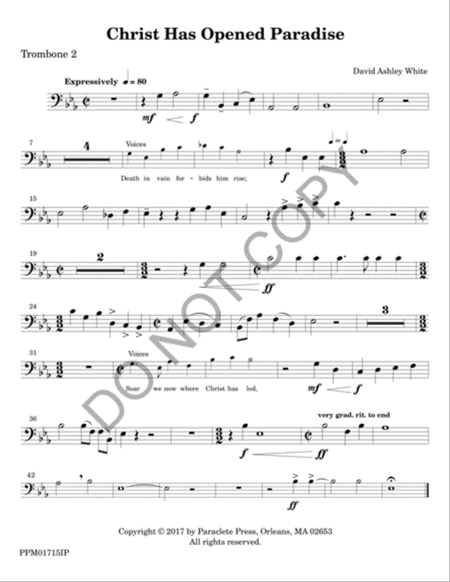 Christ Has Opened Paradise 4-Part scores gallery preview page 7