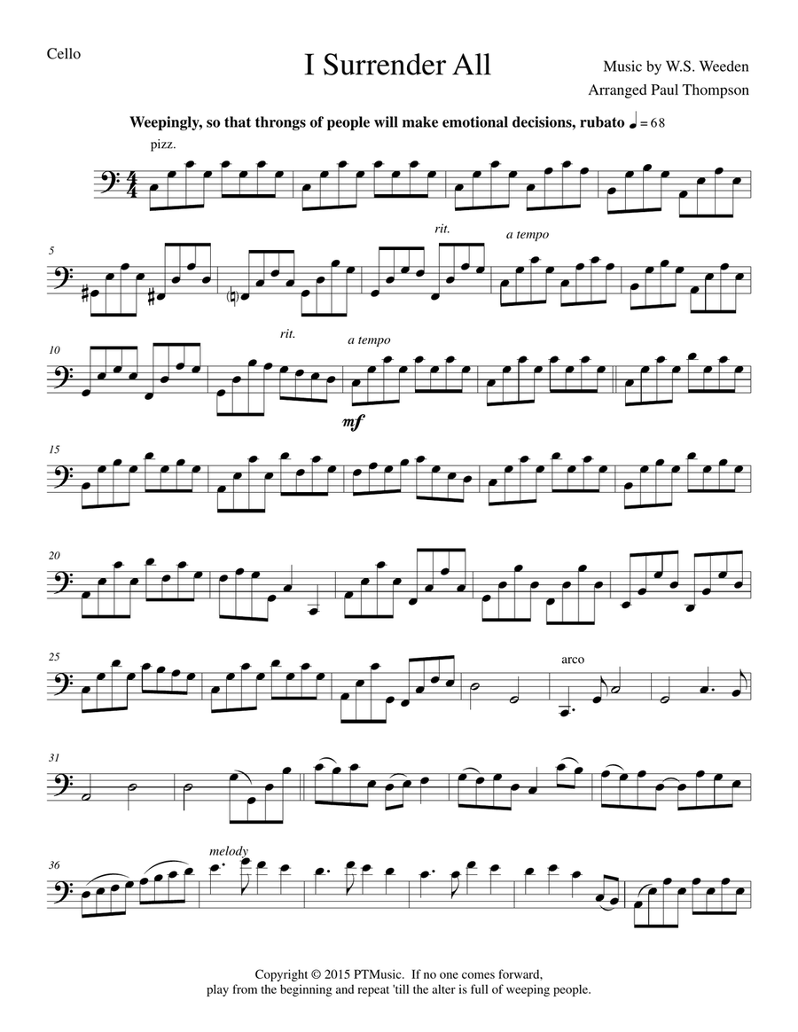 I Surrender All String Quartet scores gallery preview page 6
