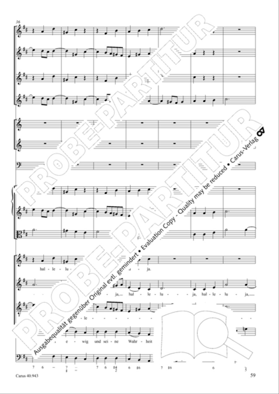 Shout to the Lord, all the earth (Jauchzet dem Herrn, alle Welt) 4-Part scores gallery preview page 66