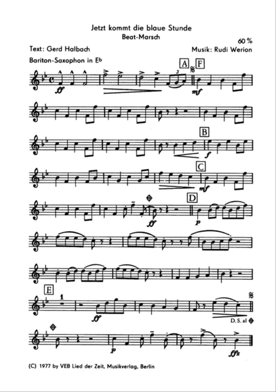 Jetzt kommt die blaue Stunde Clarinet scores gallery preview page 2