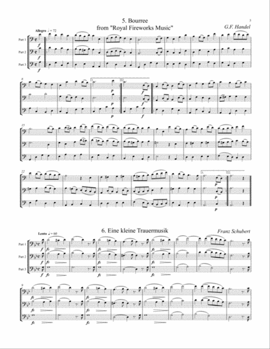 Classical Trio Album Trombone Trio scores gallery preview page 4