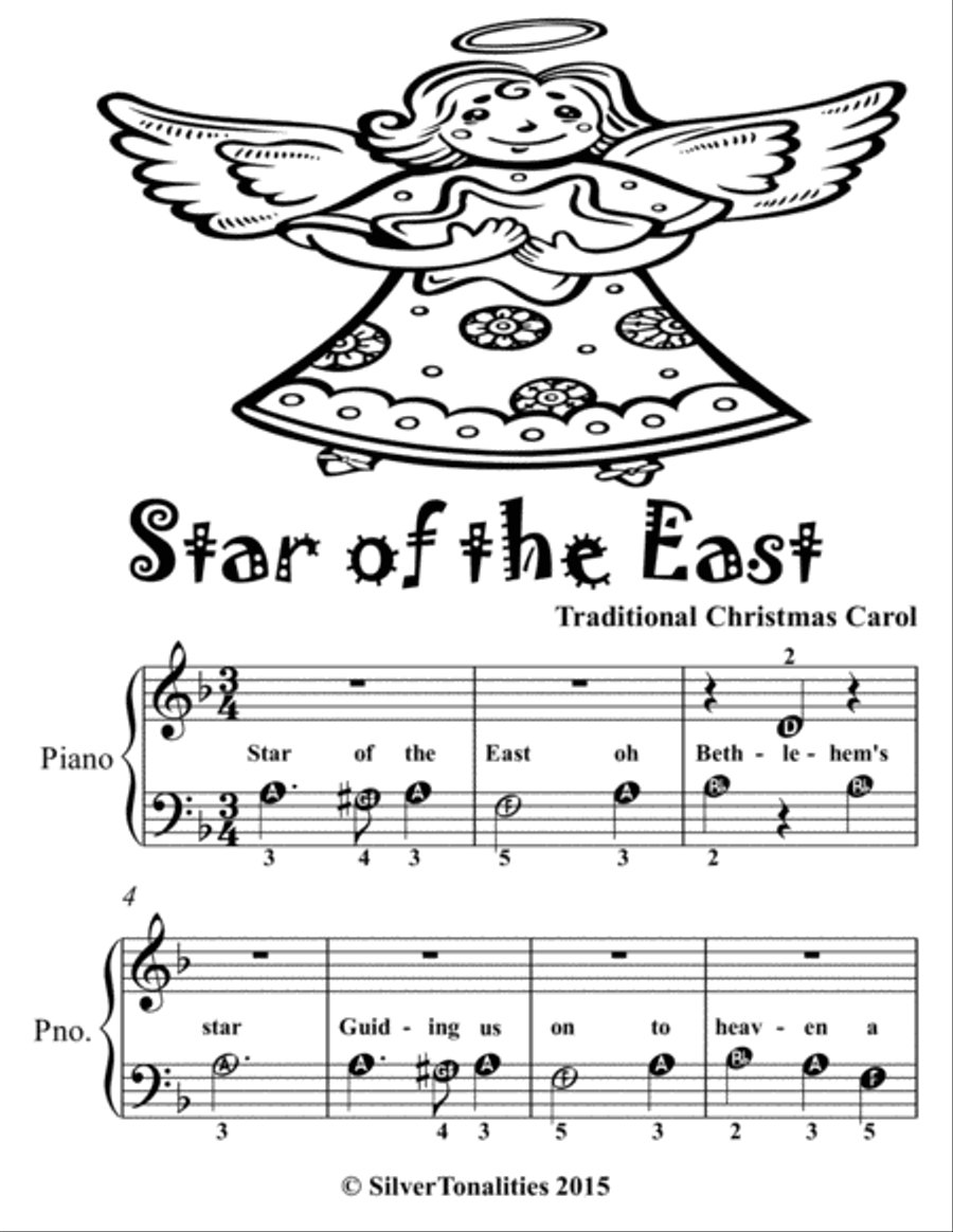 Star of the East Beginner Piano Sheet Music 2nd Edition Easy Piano scores gallery preview page 2