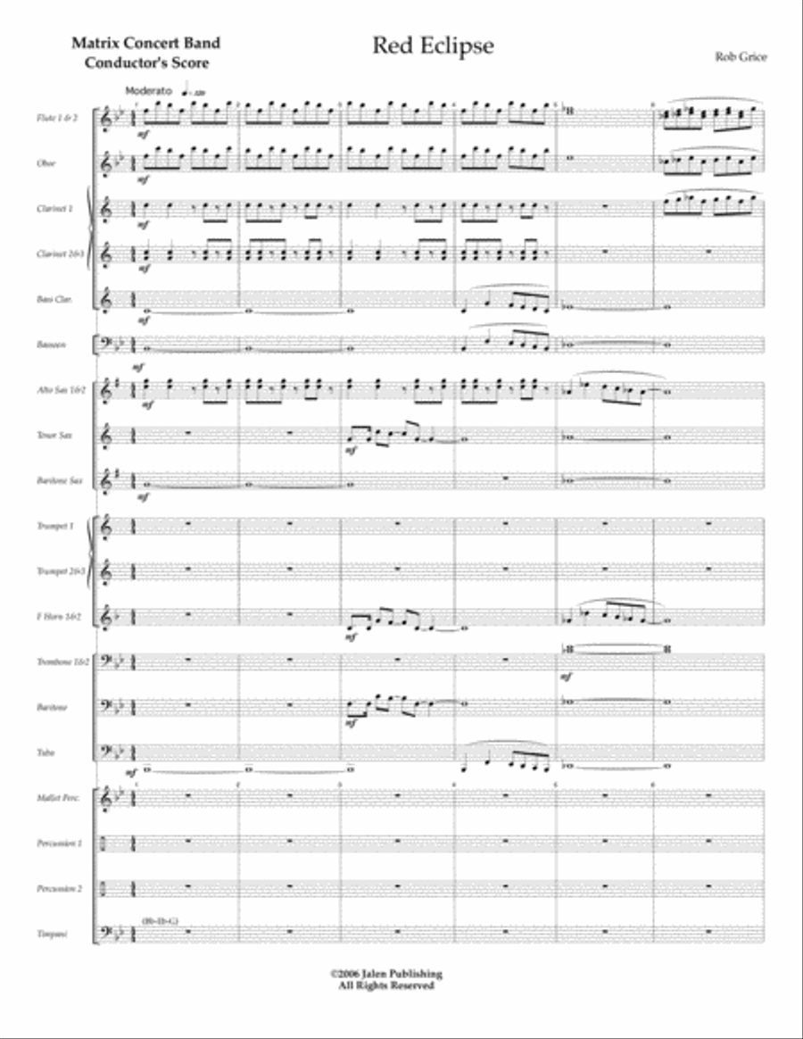 Red Eclipse Concert Band scores gallery preview page 2