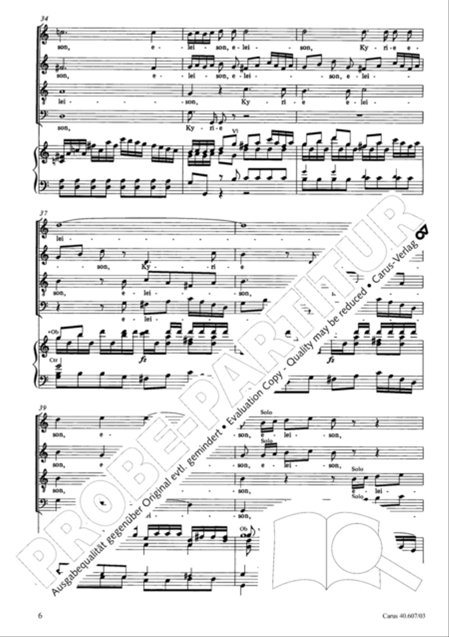 Mass in time of war (Missa in tempore belli) 4-Part scores gallery preview page 13
