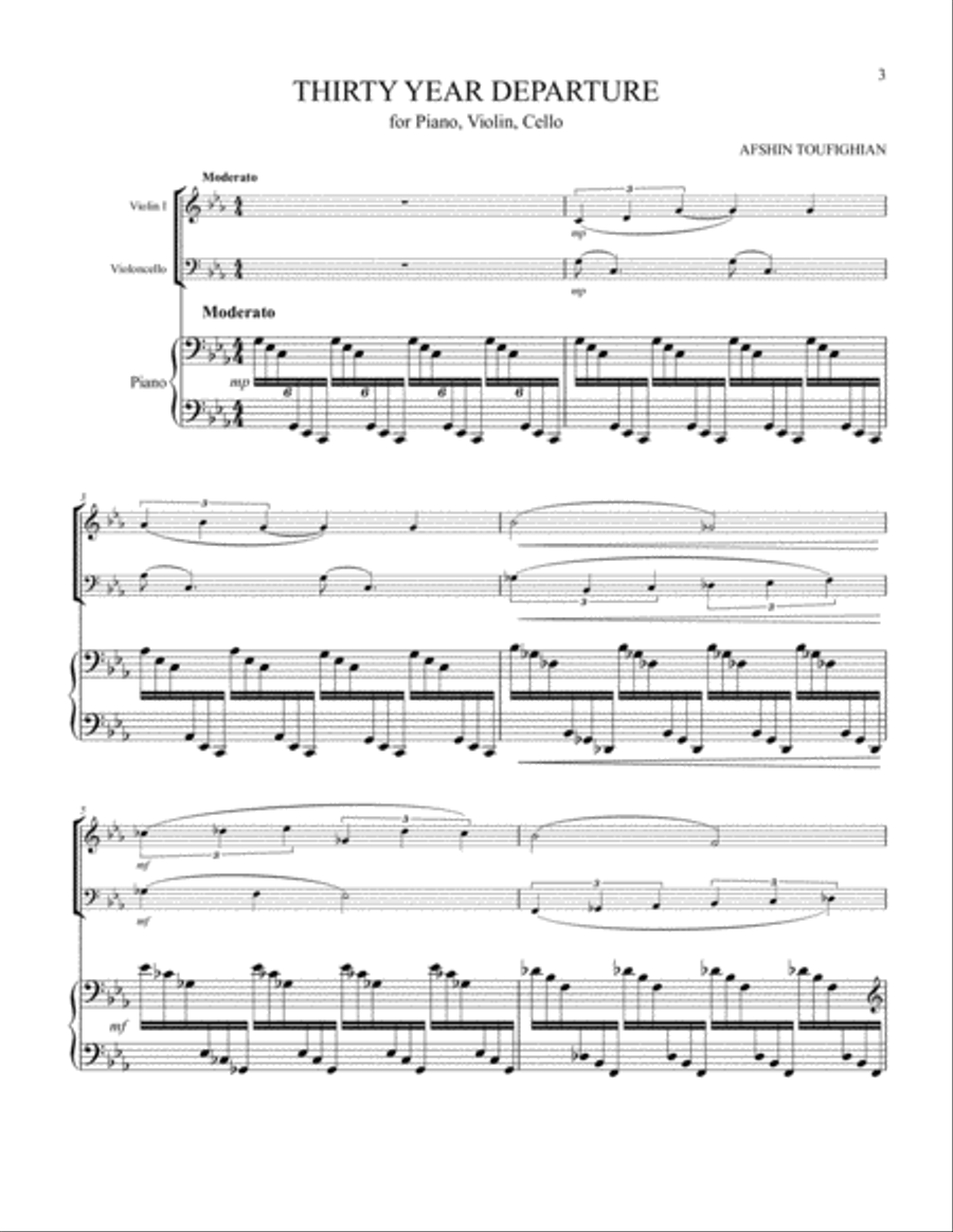 Thirty Year Departure Piano Trio scores gallery preview page 3