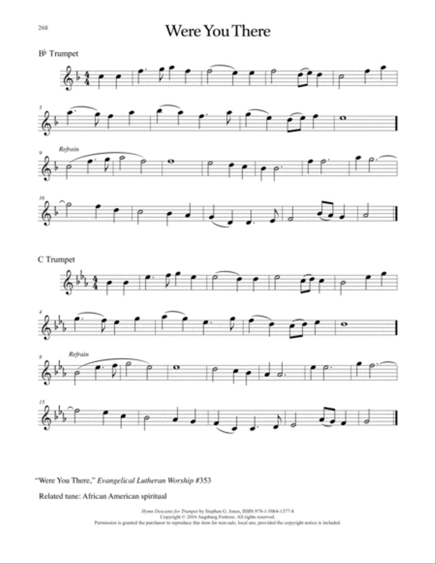 Hymn Descants for Trumpet C Trumpet scores gallery preview page 269