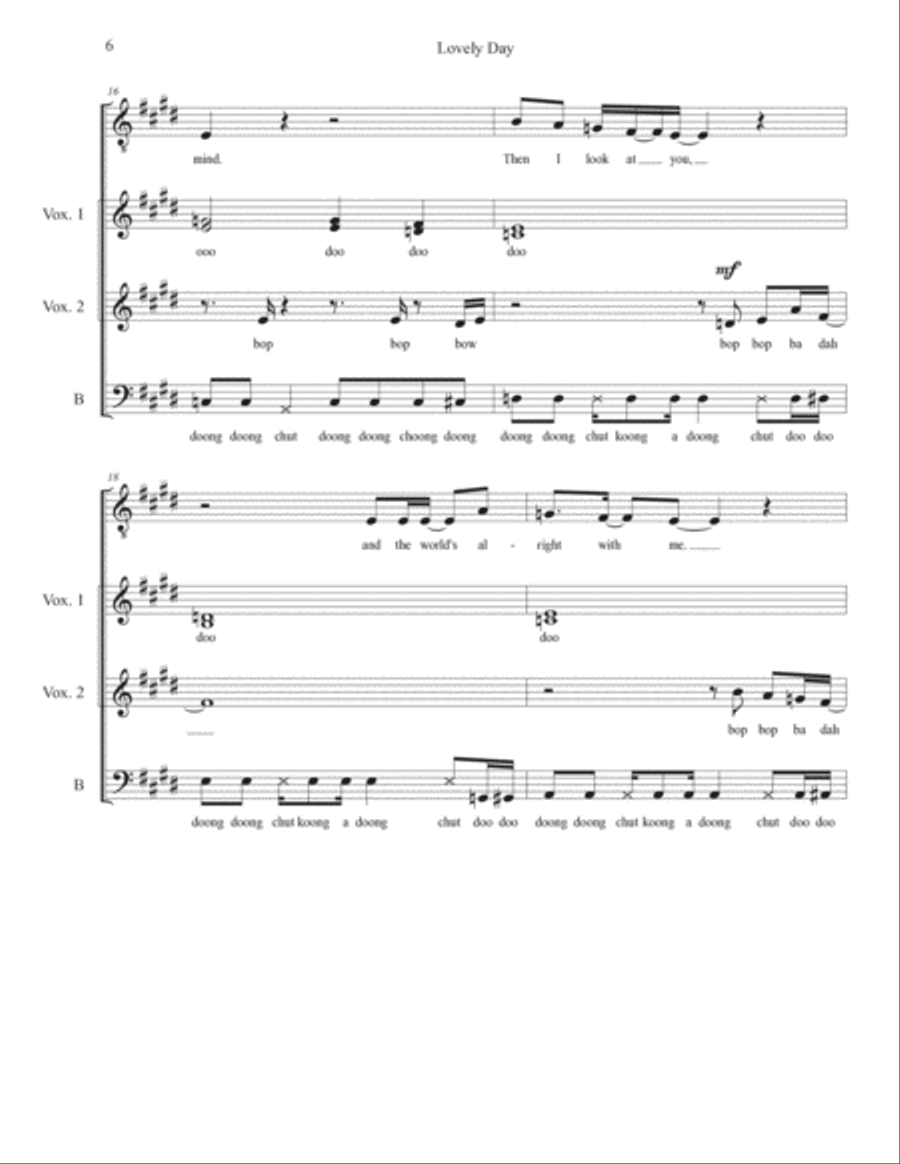 Lovely Day 4-Part scores gallery preview page 6