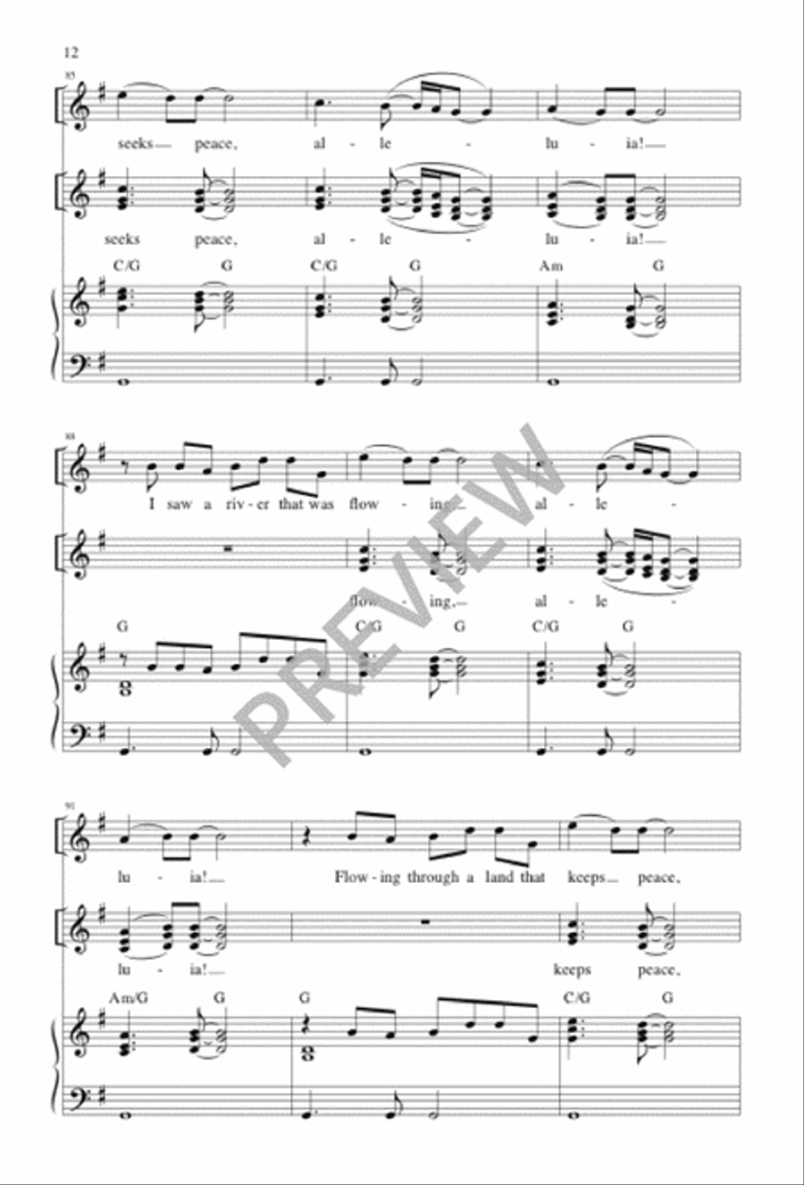 I Saw a River 3-Part scores gallery preview page 11