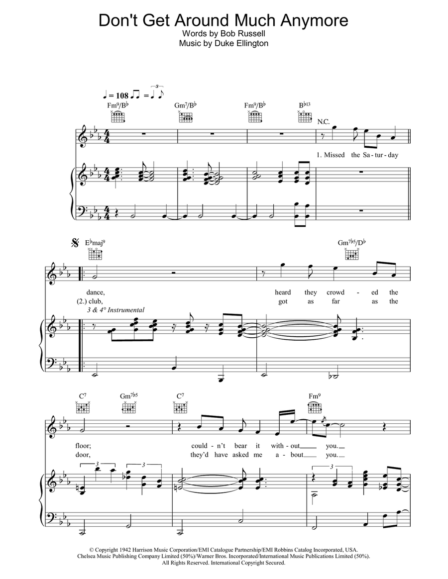 Don't Get Around Much Anymore Guitar scores gallery preview page 1