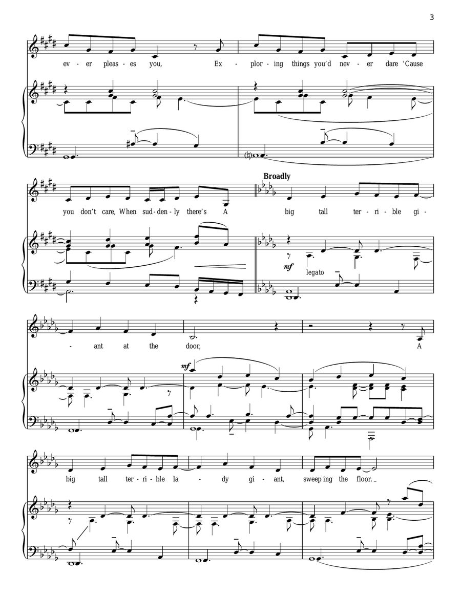 Giants In The Sky (Film Version) (from Into The Woods) Piano, Vocal scores gallery preview page 3