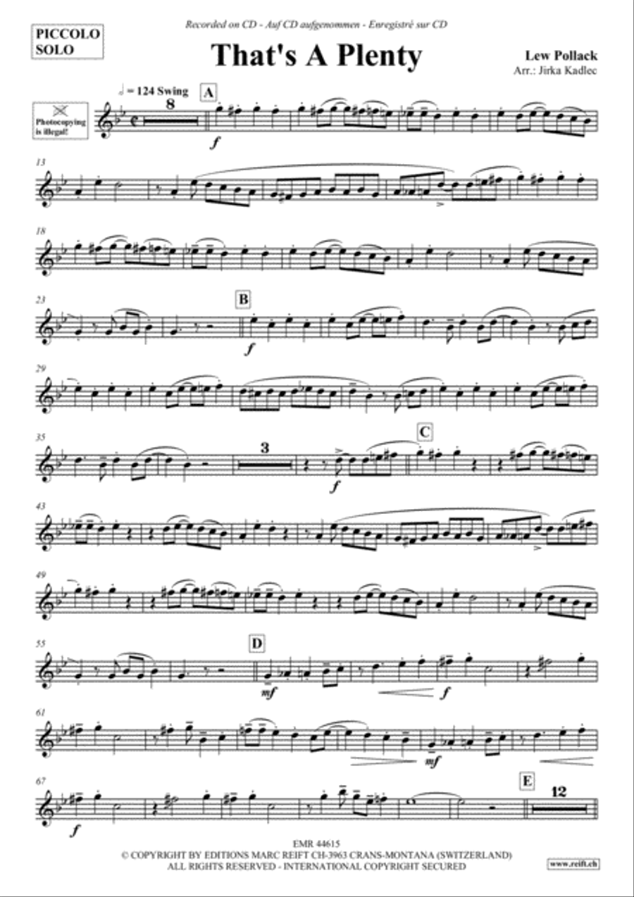 That's A Plenty That's A Plenty Piccolo scores gallery preview page 2