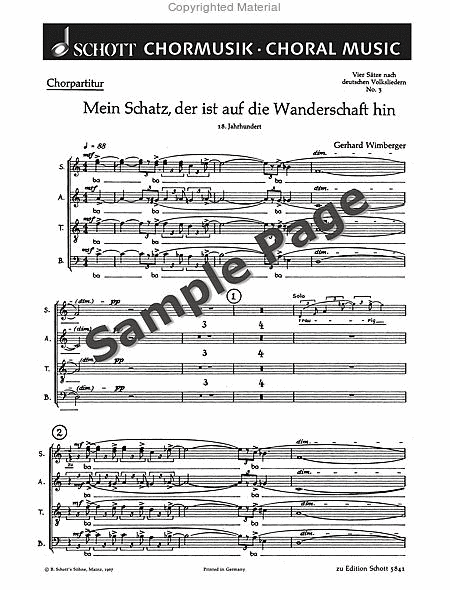 Vier Satze Nach Deutschen Chor. 2