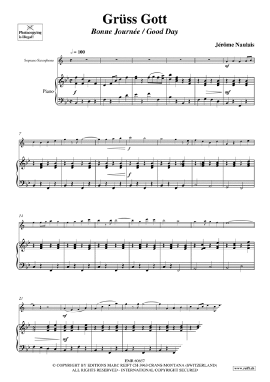 Gruss Gott Soprano Saxophone scores gallery preview page 5