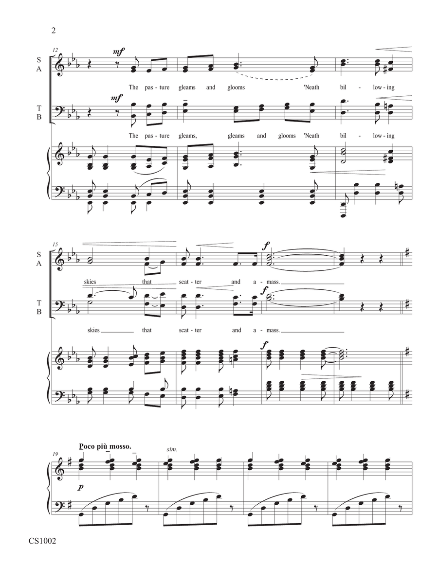 Silent Noon 4-Part scores gallery preview page 2