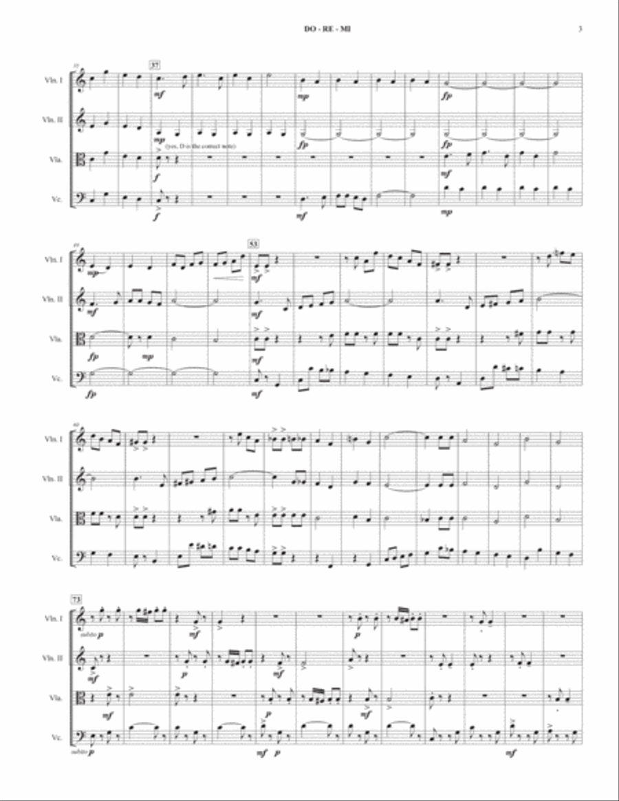 Do-Re-Mi String Quartet scores gallery preview page 3