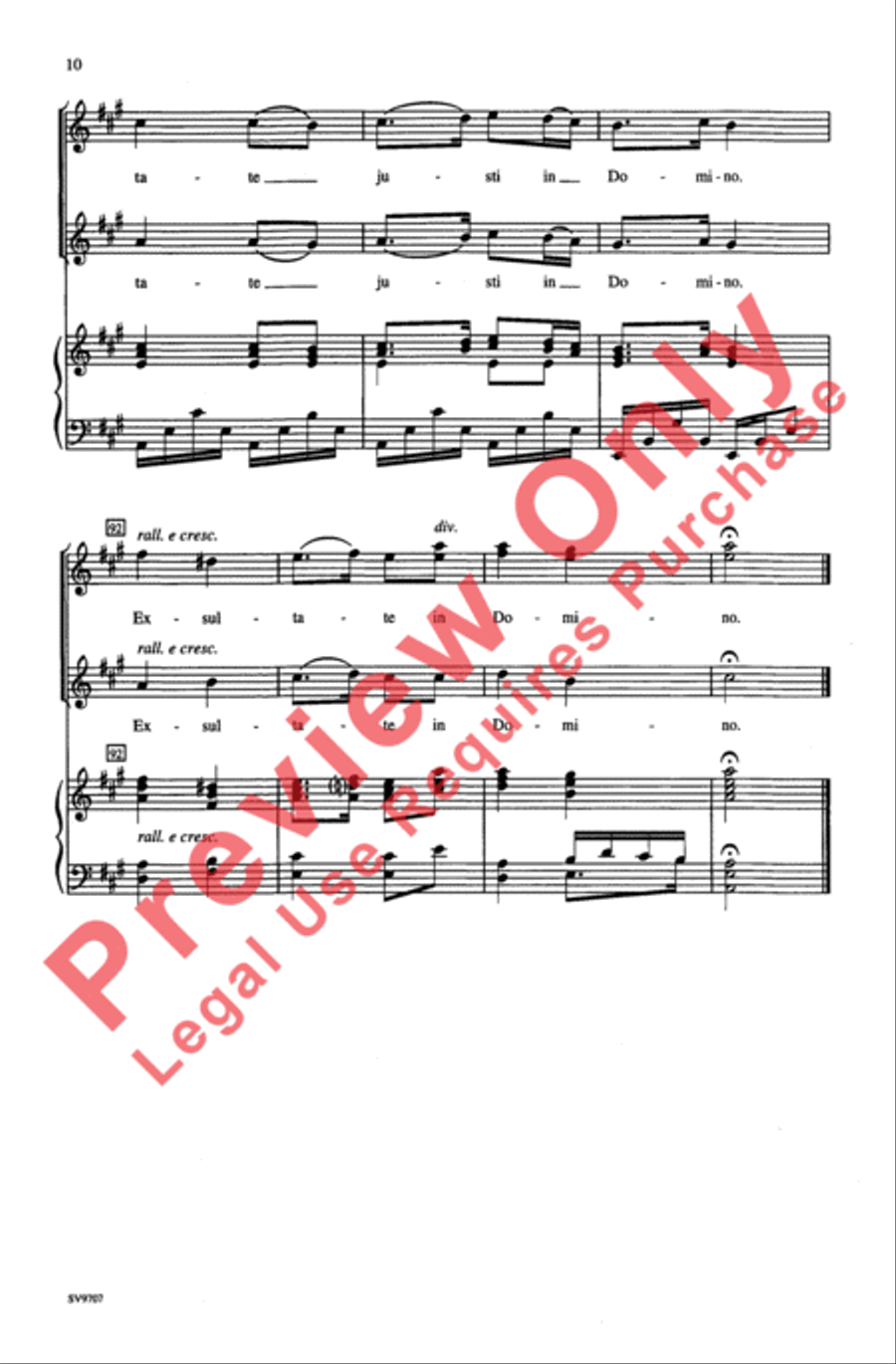 Exsultate Justi 2-Part scores gallery preview page 10
