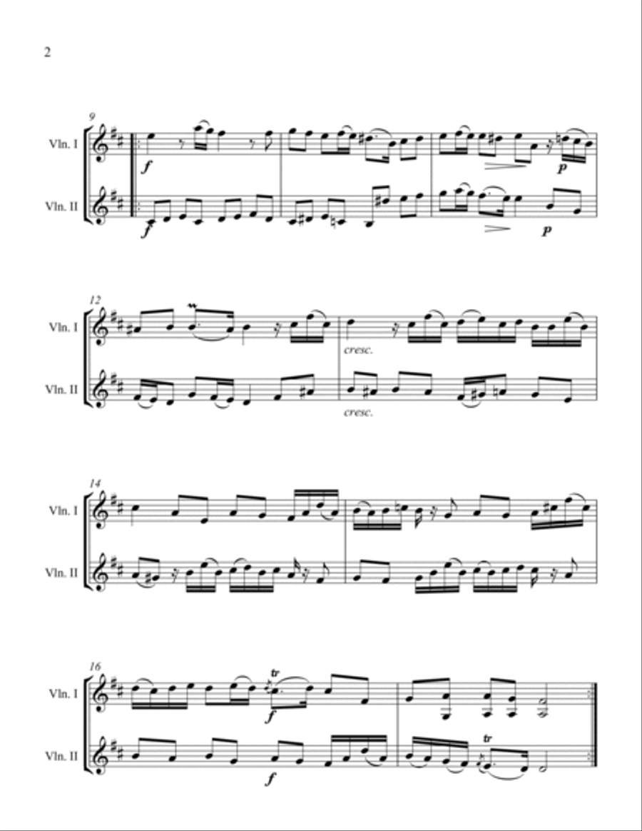Aria Aria Violin Solo scores gallery preview page 2