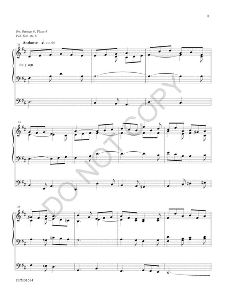 Three Organ Preludes on Psalm Tunes Organ Solo scores gallery preview page 6