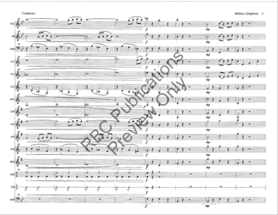 Military Symphony 2Nd Movement Woodwind Choir Octavo scores gallery preview page 10