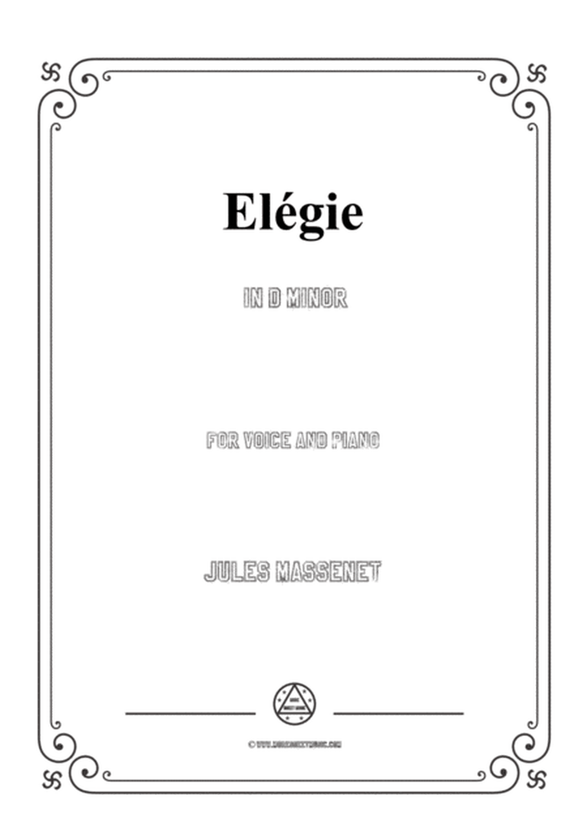 Massenet-Elégie in d minor，for voice and piano image number null