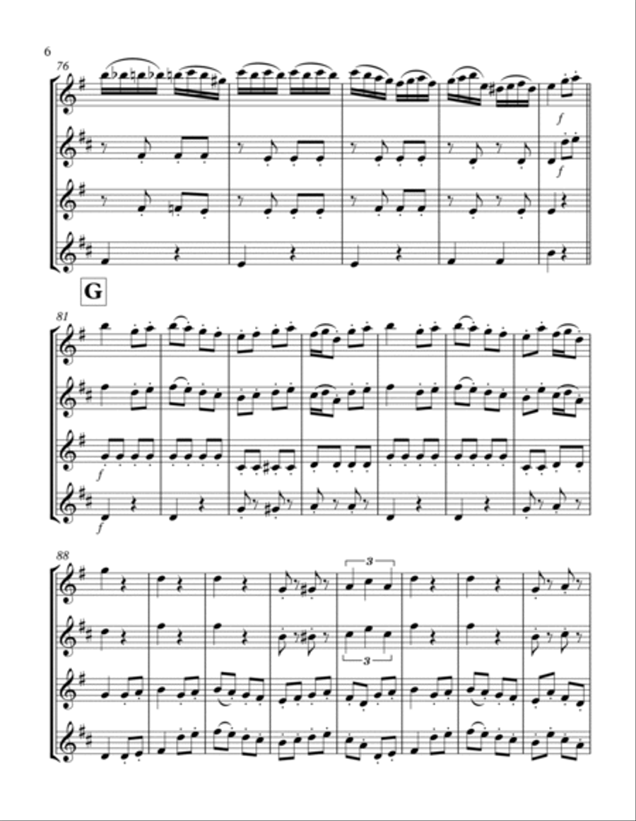 Rondo Alla Turca: Saxophone Quartet Saxophone Quartet scores gallery preview page 6