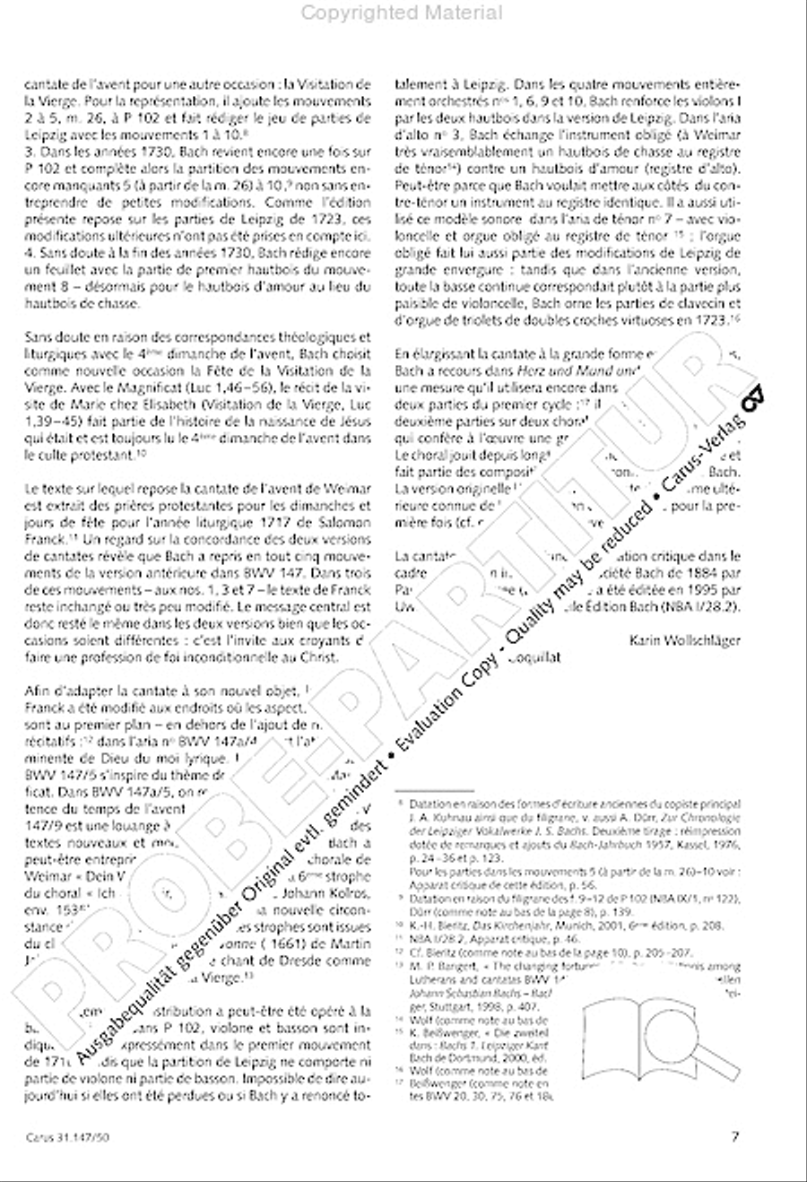 Heart and mouth and thought and action (Herz und Mund und Tat und Leben) (Herz und Mund und Tat und Leben) 4-Part scores gallery preview page 9
