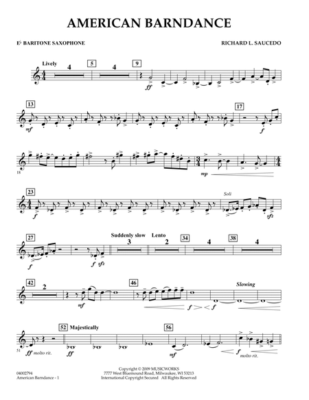 American Barndance - Eb Baritone Saxophone