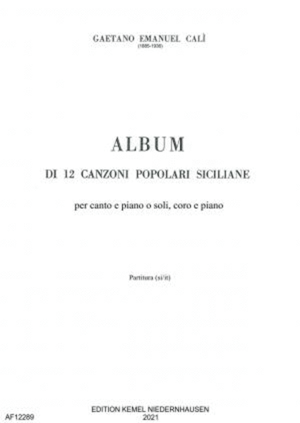 Album di 12 canzoni popolari siciliane